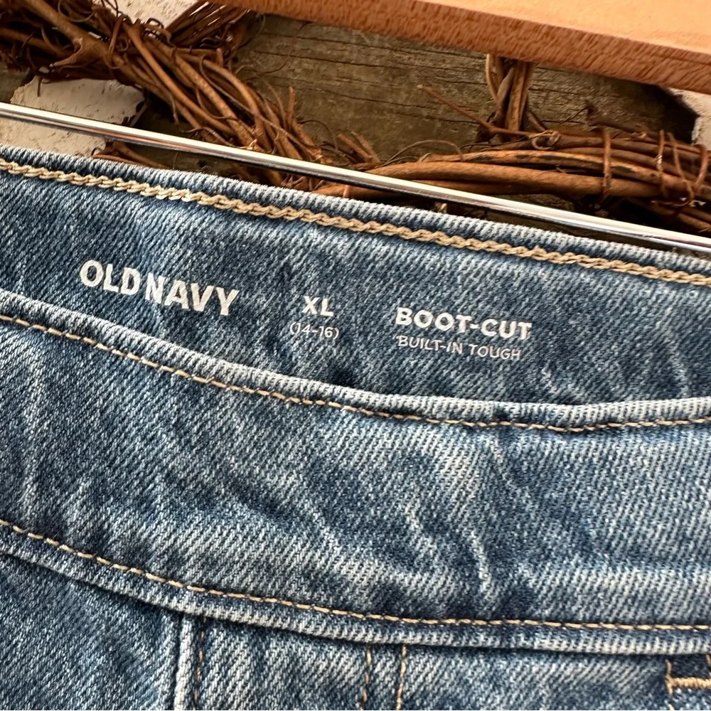 Old‎ Navy bootcut pull on stretchy denim jeans girls XL 14/16 NWT